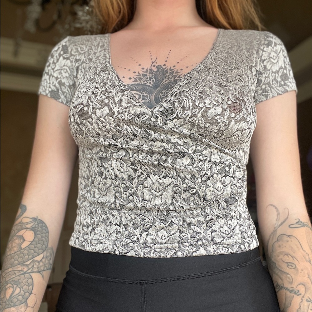 Sexy Sheer Lace Crop Top